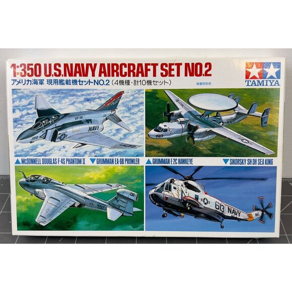 Tamiya 78009 1/350 US Navy Aircraft Set #2 NIB Phantom Prowler Sea King - Picture 1 of 7